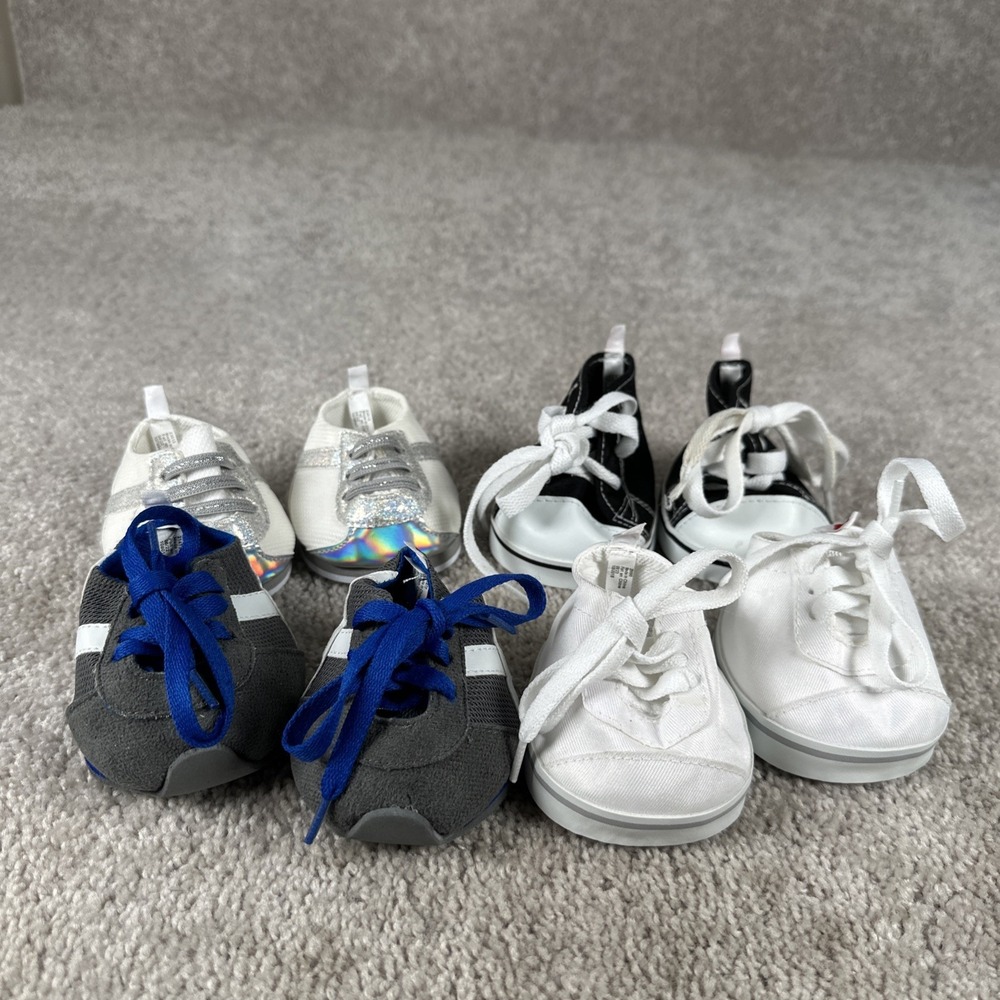 Build‎ A Bear Shoes Lot Of 4 Pairs Sneakers Plush